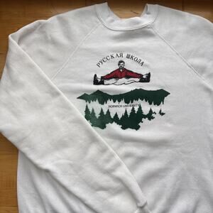 Vintage 80s norwich university “Russian School” Velva Sheen Raglan Sweatshirt XL
